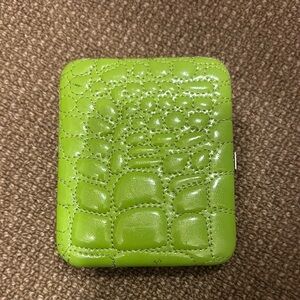 Bright Green Crocodile Pattern Wallet